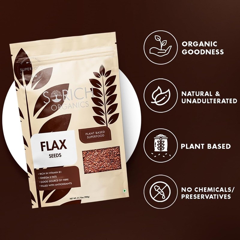 Sorich Organics Flax Seeds 900g | Alsi Seeds, Hair Growth, Raw & Nutrient-Rich gallery