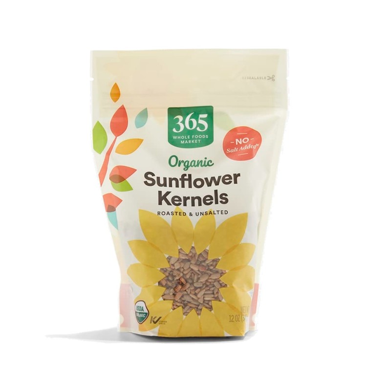 12 Oz Organic Roasted Sunflower Kernels - Ideal Healthy Snack or Bake Ingredient