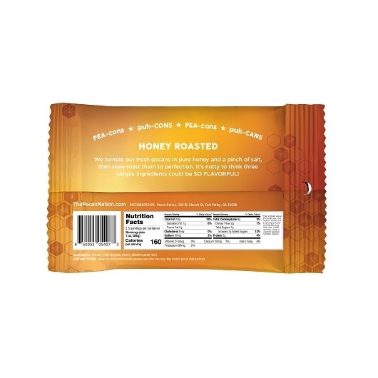 Pecan Nation Honey Roasted Pecans, 2.25 Ounce, 8 Per Pack, 3 Per Case gallery