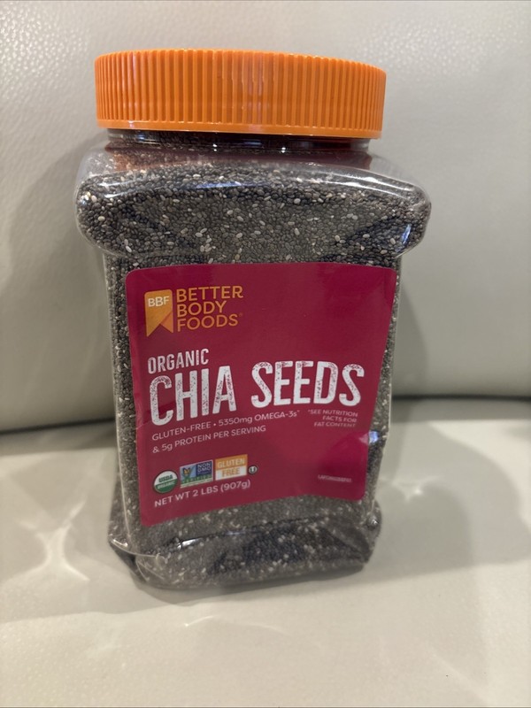 BetterBody Foods Organic Chia Seeds 2 lbs, 32 Oz BB 2026