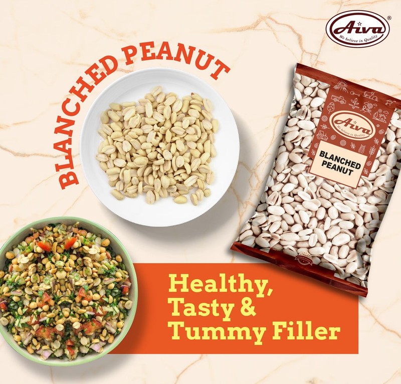 Aiva Blanched Peanuts Skinless - 2 lb (Uncooked Gourmet Quality Nut USA Grown) gallery