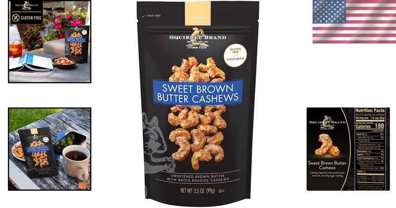 Artisan Sweet Brown Butter Cashews, 3.5 oz - A Gourmet Snack for Every Occasion gallery