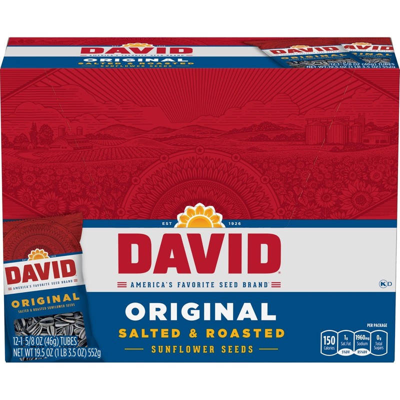 Roasted and Salted Sunflower Seeds, 1.625oz. (Pack of 12)