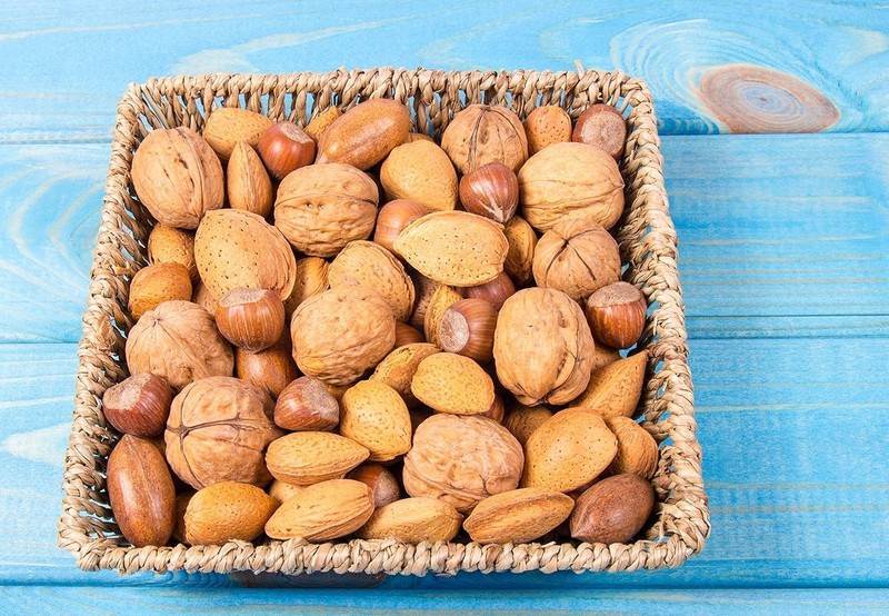 Gourmet 8lb Mixed Nuts In Shell: Raw California Walnuts, Pecans, Almonds, Haz... gallery