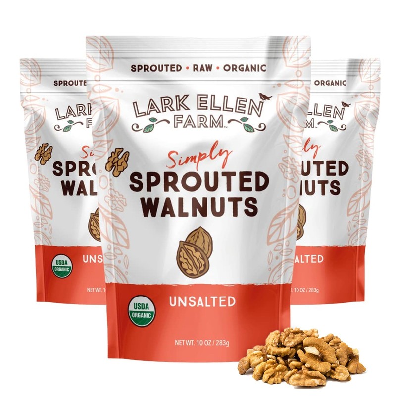 Organic Sprouted Walnuts Snack Pack 10 Ounce Pack Of 3 Healthy Keto Vegan
