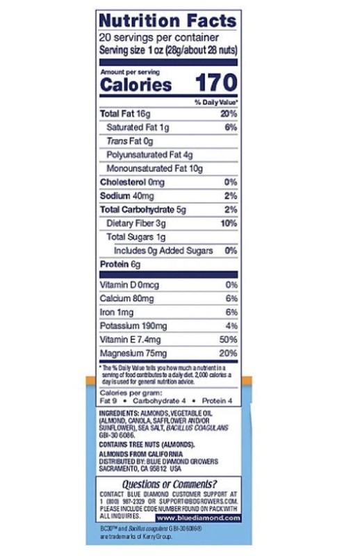 Blue Diamond Lightly Salted Probiotic Almond (20 oz.) gallery