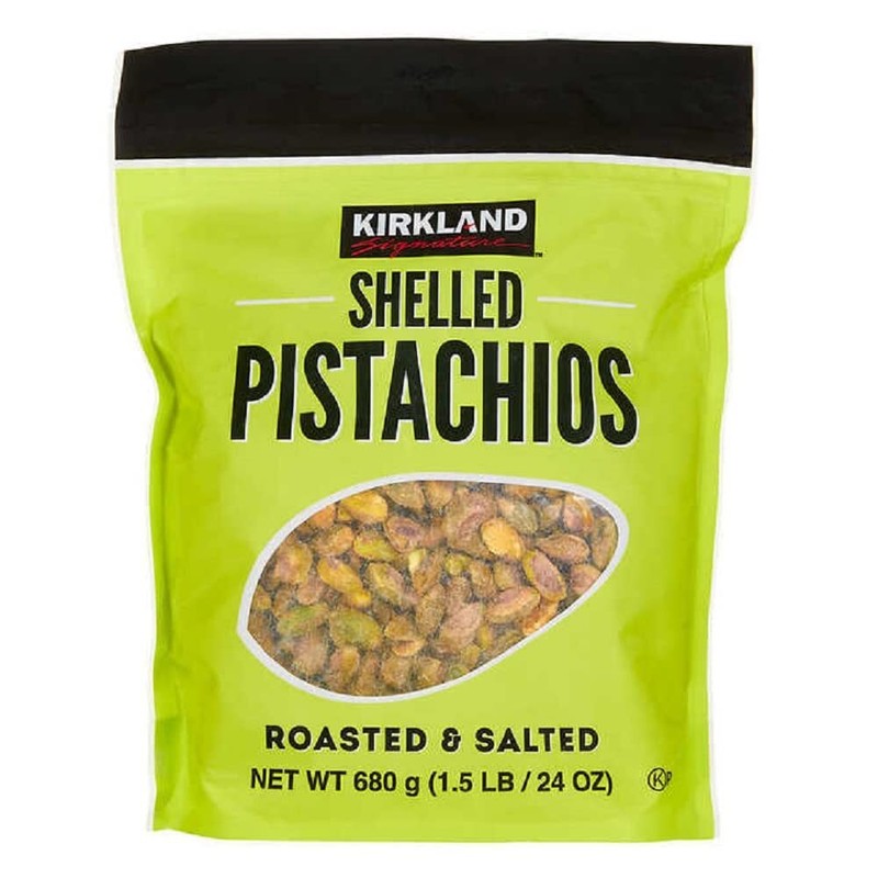 Kirkland Signature Nuts, Shelled Pistachios Roasted & Salted 24 Ounce (Pack of