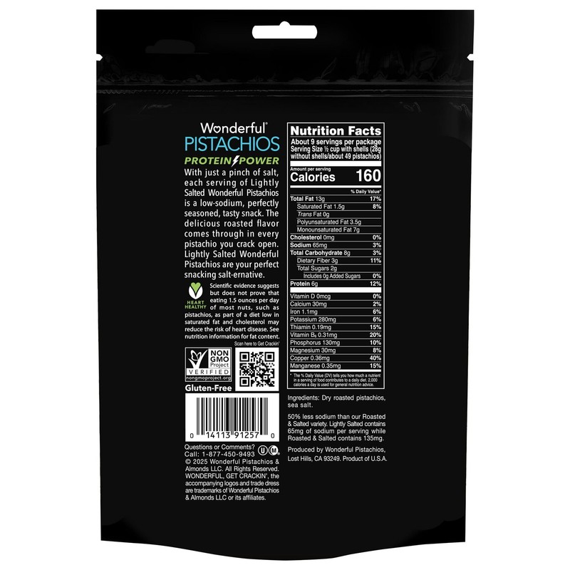 Wonderful Pistachios, In-Shell Roasted & Salted Nuts, 16 Ounce Bag gallery