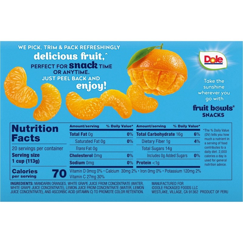 Dole Mandarin Oranges in 100% Fruit Juice, 4 Ounce (Pack of 20) gallery