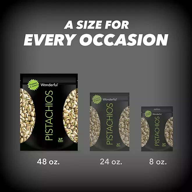 2 Pack Wonderful Roasted & Salted Pistachios, 48 oz. FREE SHIPPING gallery