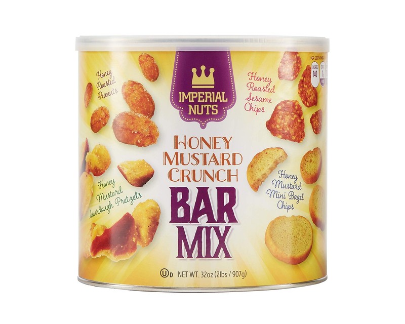 Imperial Mixed Nuts Bar Mix – 32 oz – Honey Mustard Snack Mix with Sourdough ...