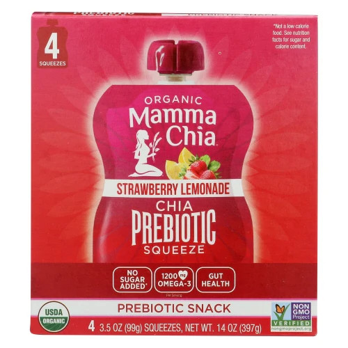 Chia Sqz Prbtc Strw Lmnad 14 Oz(Case Of 6) By Mamma Chia