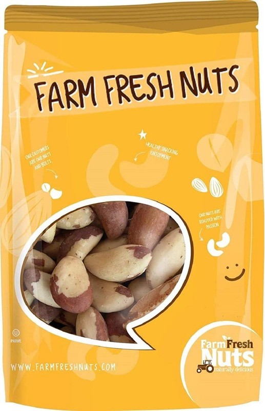 Dry Roasted Brazil Nuts with Himalayan Salt 1Lb Oven Roasted Vegan Keto Snack