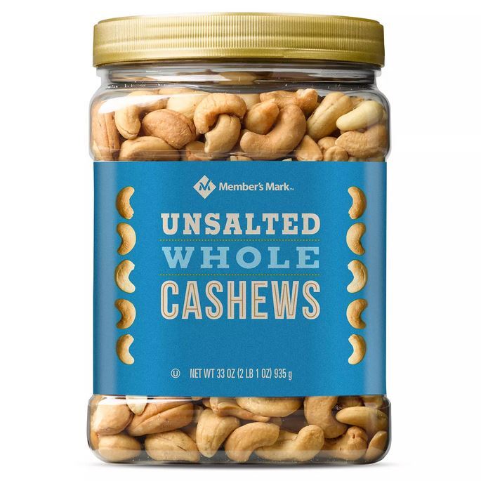 Member's Mark Unsalted Roasted Whole Cashews, 33 oz.