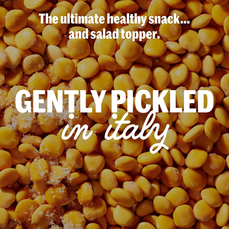 BRAMI Lupini Beans Snacks, Sea Salt & Vinegar | 7g Plant Protein, 0g Net Carbs | gallery