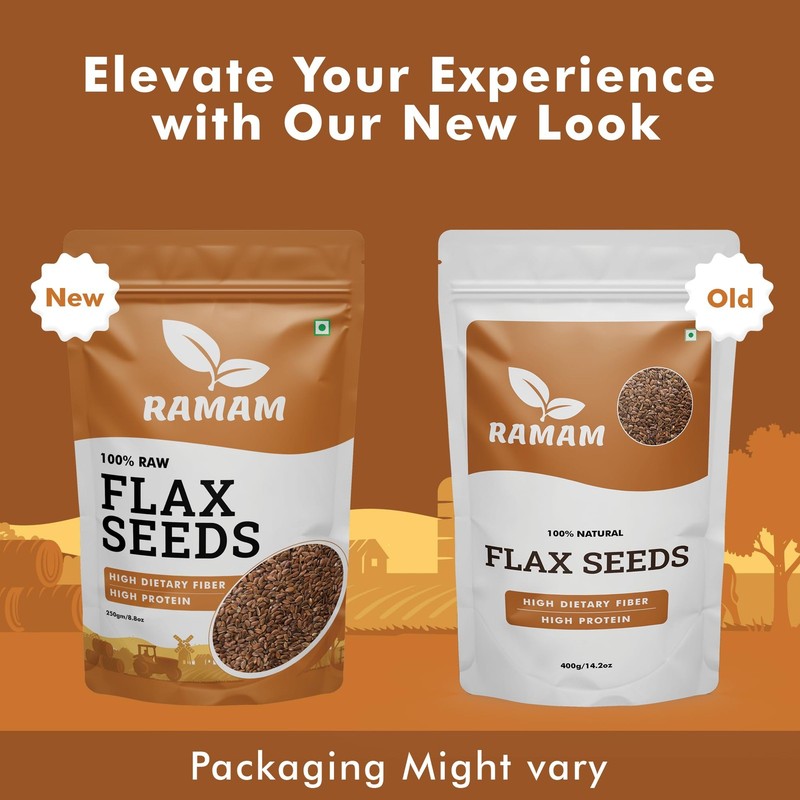 Ramam Flax Seeds 500g | Raw Alsi Seeds | High Fiber, Magnesium & Heart Health gallery
