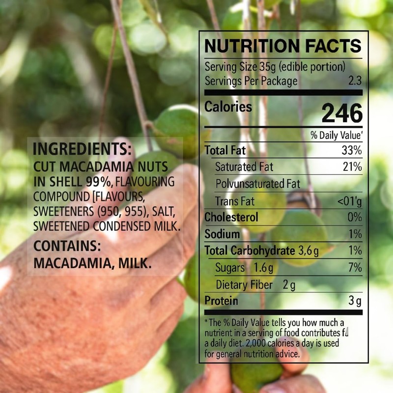 Golden Crunch In-Shell Macadamias 225g - Premium Australian Macadamia Nuts with gallery