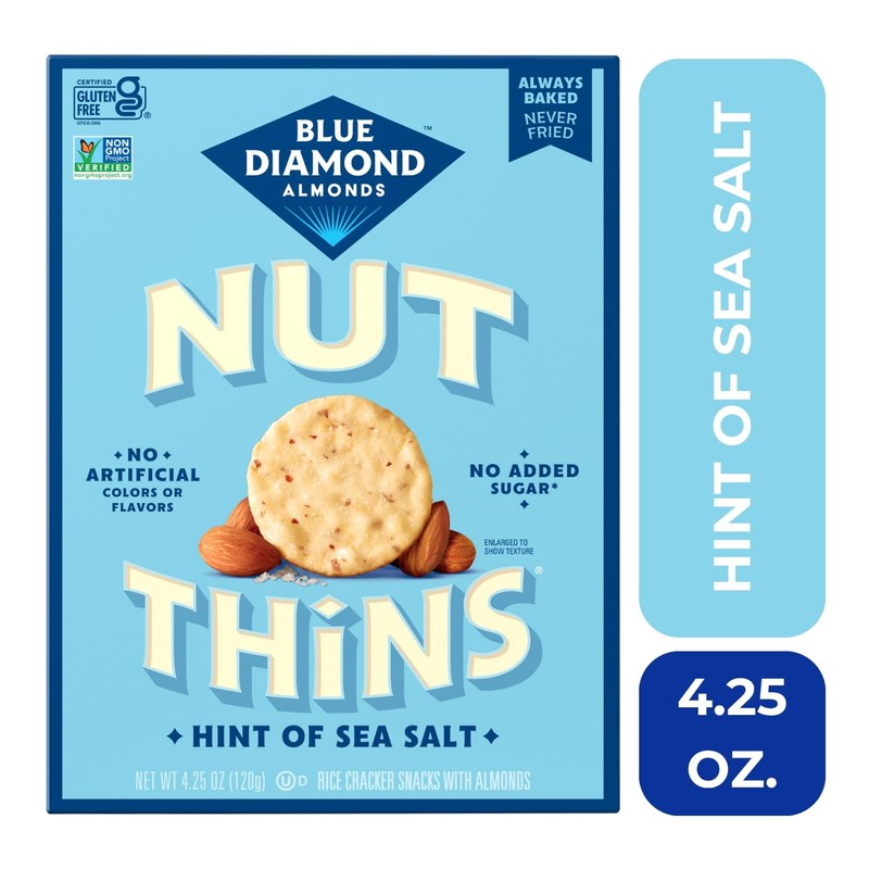 Blue Diamond Almond Nut Thins Gluten Free Sea Salt 4.25 Oz gallery