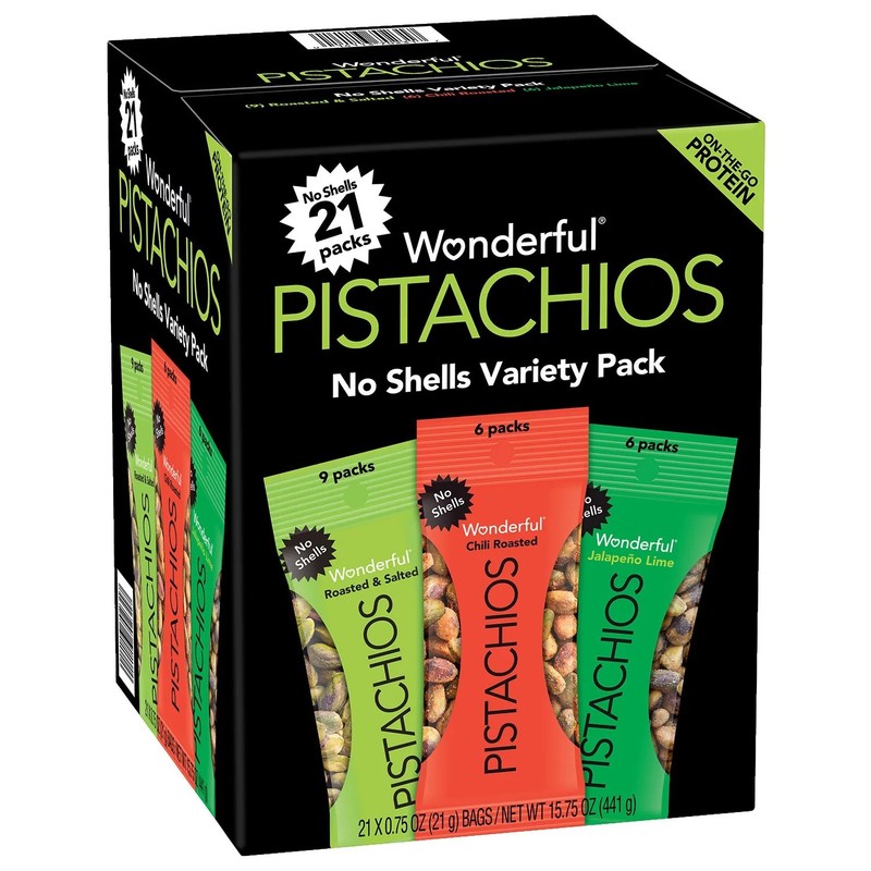 Wonderful Pistachios Variety Pack, 0.75 Ounce (Pack of 21)