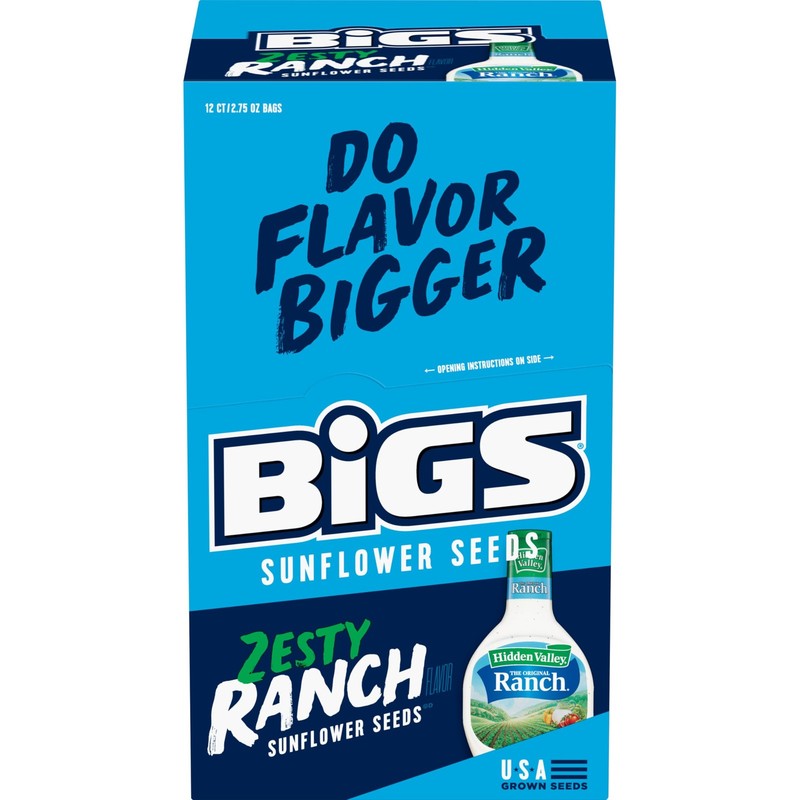 Sunflower Seeds Zesty Ranch Flavor 2.75 oz Pack of 12