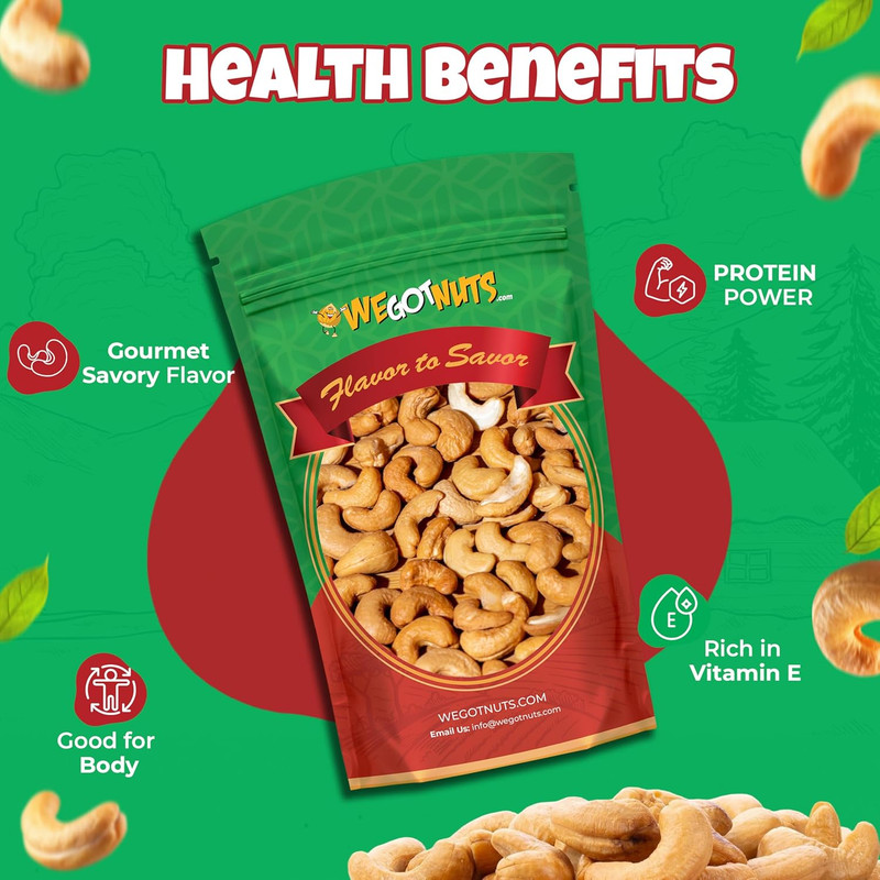 Roasted Unsalted Cashews 4 Lb. gallery