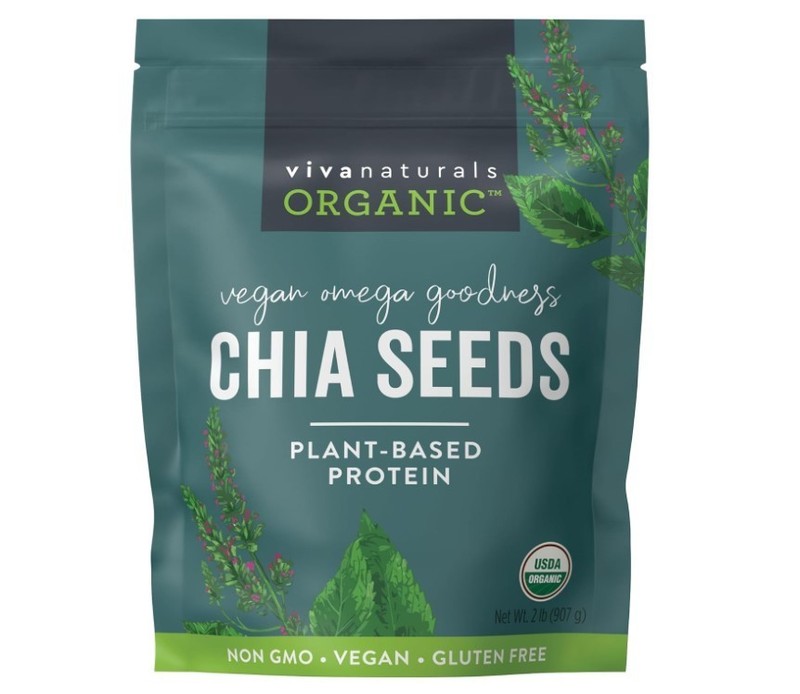 Viva Naturals chia seeds 2 lbs | omega3, protein | smoothies, salads gallery