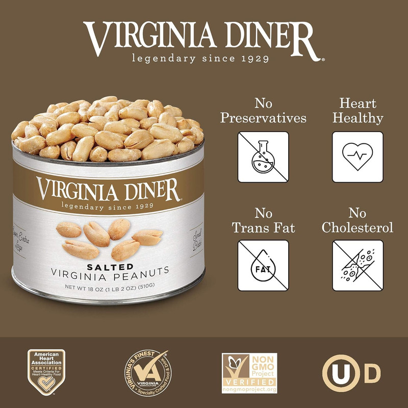 Salted Virginia Peanuts - XL Gourmet Peanuts Non-Gmo, Preservative Free Gifts fr gallery