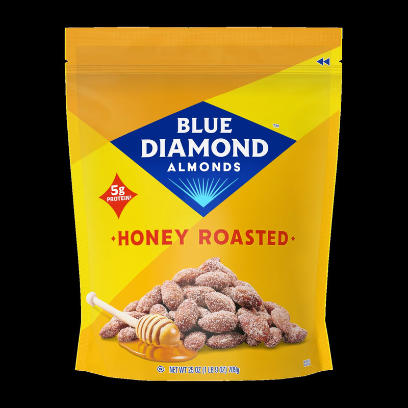 Blue Diamond Honey Roasted Almonds 25 oz Resealable Bag Sweet Crunchy Snack Nuts gallery