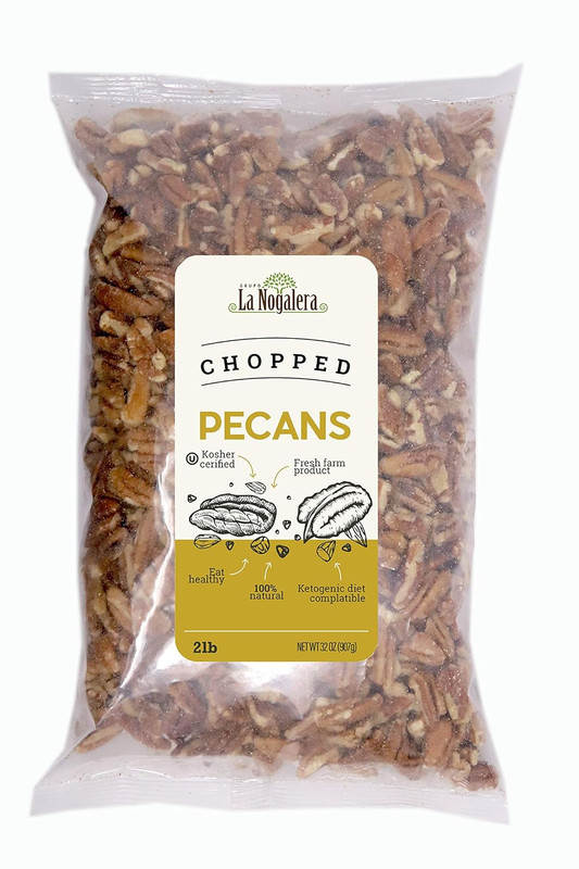 La Nogalera – 2 Lbs Chopped Shelled Pecans. Raw Pecan Nuts That Compare to Organ