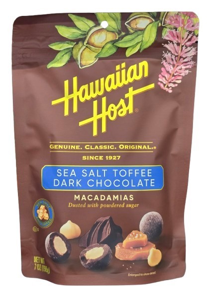 Hawaiian Host SEA SALT TOFFEE DARK CHOCOLATE MACS 7oz
