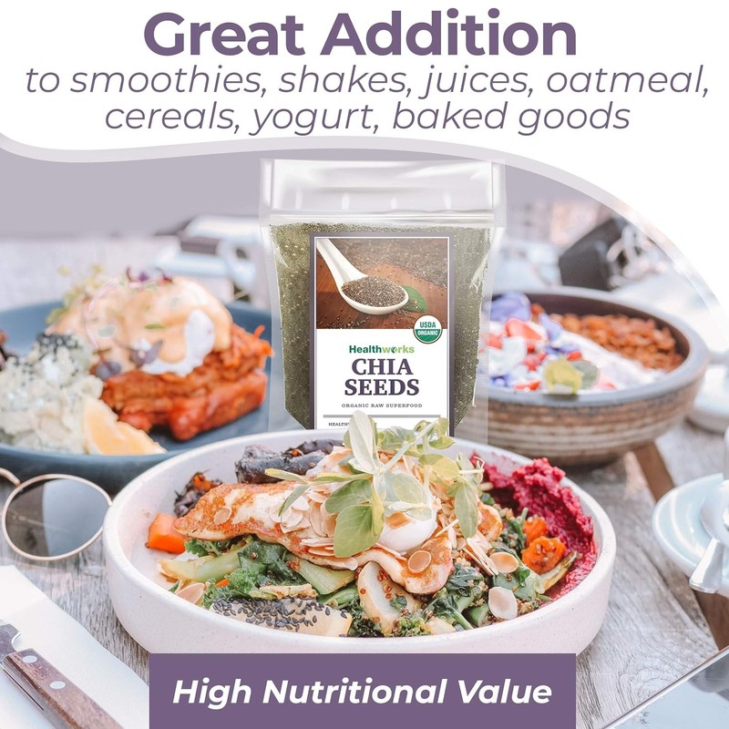 Superfoods Natural Raw Chia Seeds - 32 Oz / 2 Lbs - Premium & All-Natural - Cont gallery