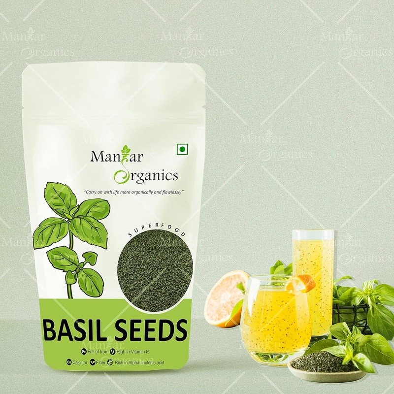 ManHar Organics Basil Seeds 1000gm gallery