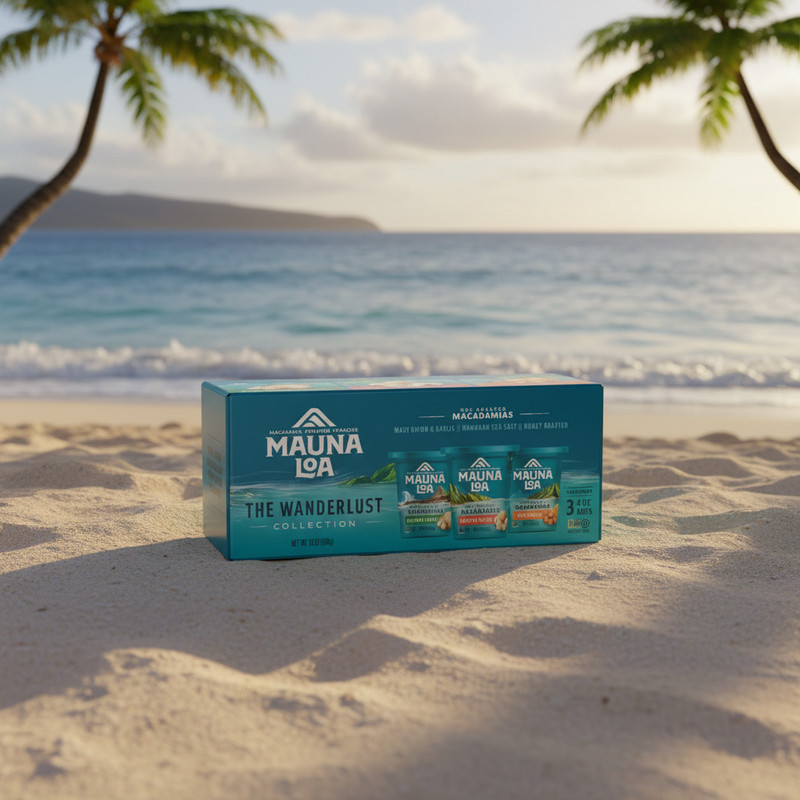 Mauna Loa Hawaiian Macadamia Nut Classic Variety Pack - 3 Pack of 4 oz Resealabl