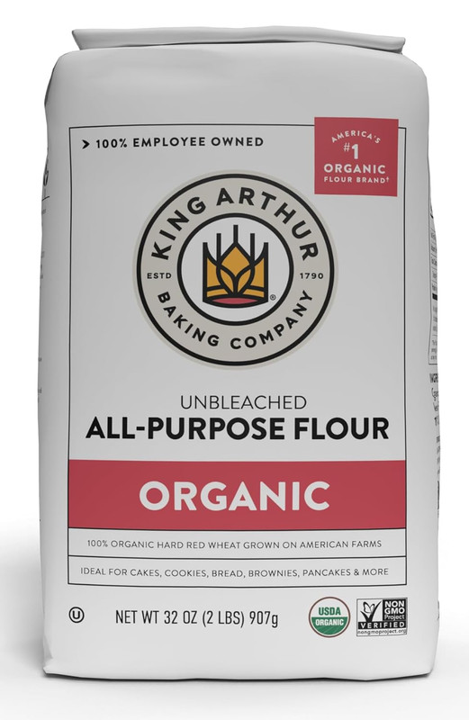 100% Organic All-Purpose Flour, Unbleached, 2 Lb (Pack of 1) – Non-Gmo Project V