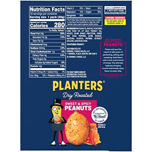 PLANTERS Sweet & Spicy Dry Roasted Peanuts 1.75 oz 108 Pack gallery