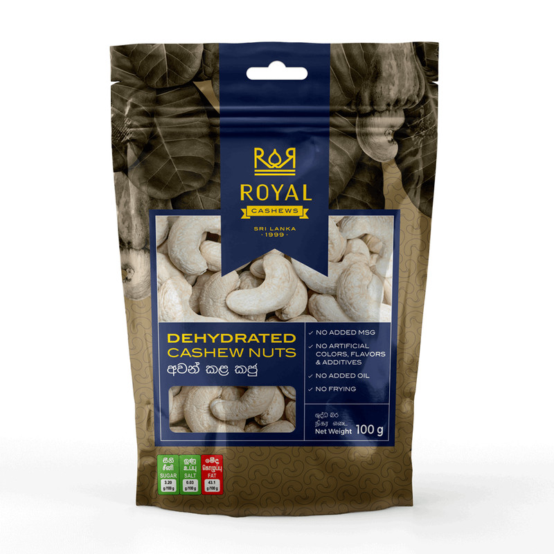 DEHYDRATED CASHEW NUTS Ceylon Whole Fresh Taste Premium Quality Organic 100g