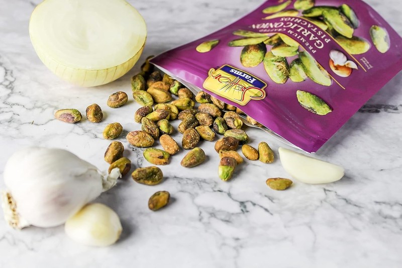 Savory No Shell Garlic Onion Pistachios, & Gluten-Free (5 oz, Pack of 2) gallery