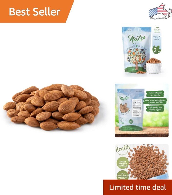 Sweet Raw Apricot Kernels Seeds – Unpasteurized, Non-GMO, Packed In Resealabl…