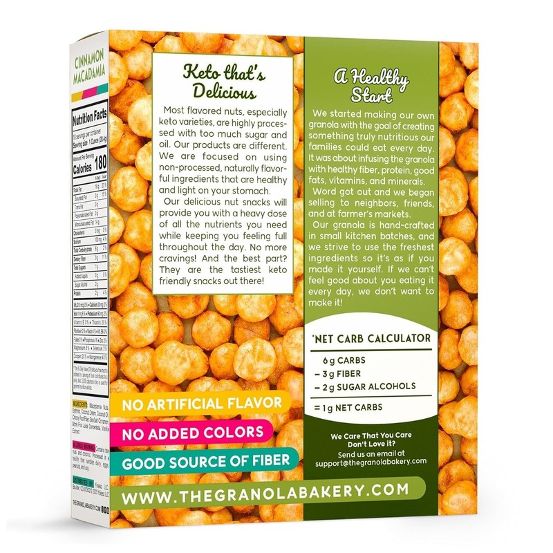 Gluten-Free Low Carb Cinnamon Macadamia Nuts | 10 Oz Delight for All Ages gallery
