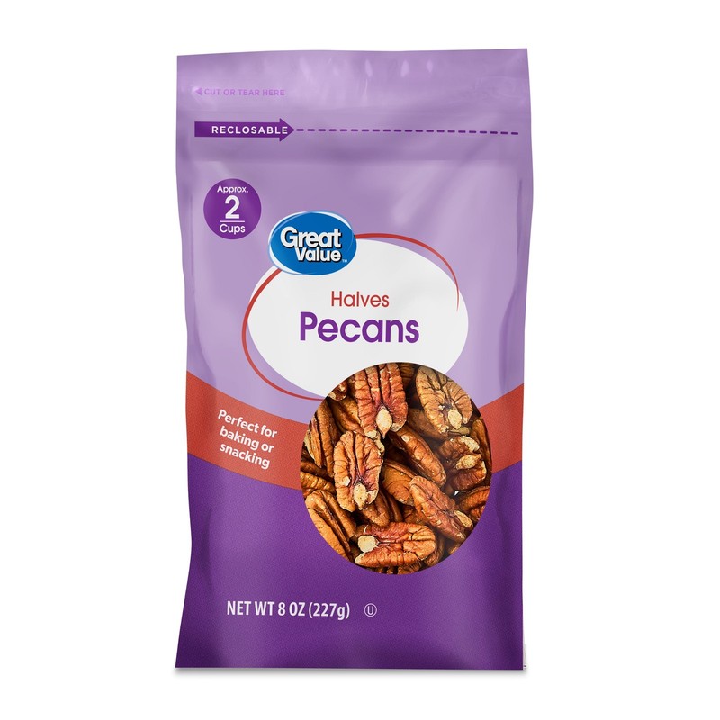 Great Value Pecan Halves, 8 oz,NEW PRODUCT EXPLOSION,NEW PRODUCT IDEAS
