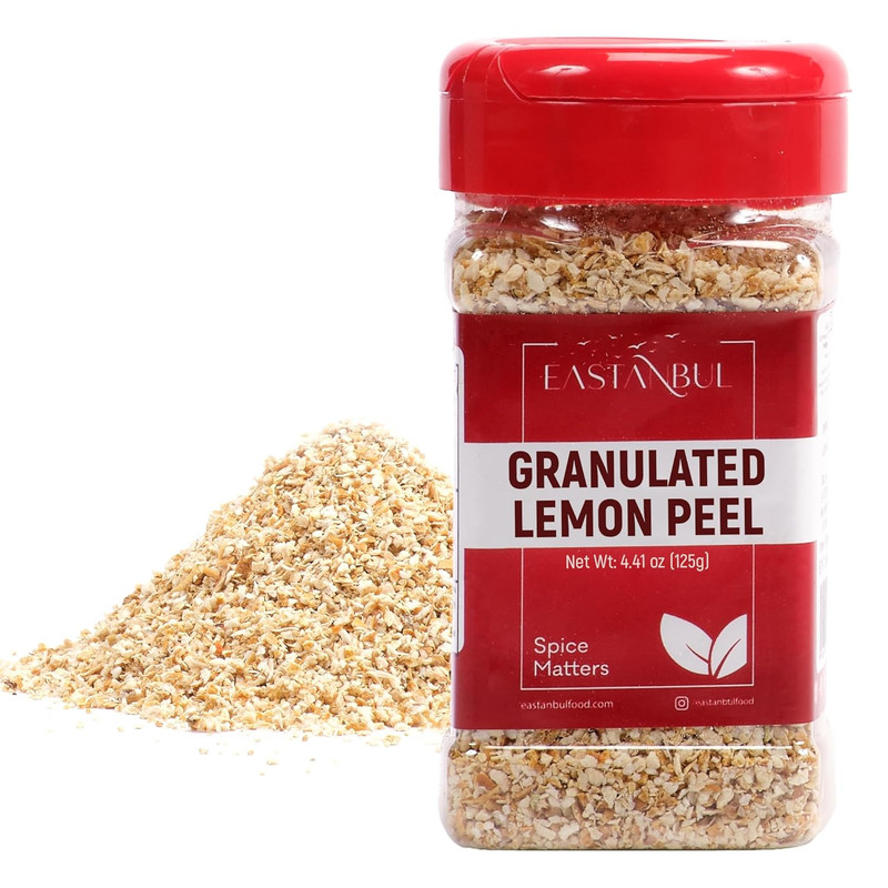 Lemon Peel, 4.41Oz, Dried Lemon Peel for Baking, Cooking, Marinades, and Rubs, P