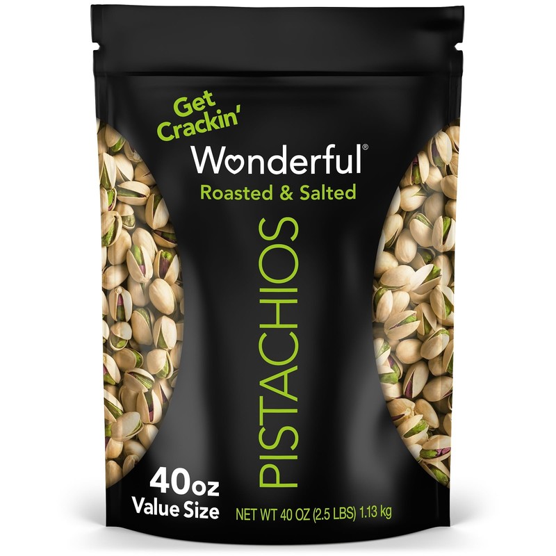 Roasted & Salted In-Shell Nuts, 40oz Large Bag for Snacking