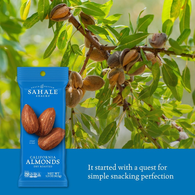 Sahale Snacks California Dry Roasted Almonds, 1.5 oz Grab & Go Bags 18 Packs ... gallery