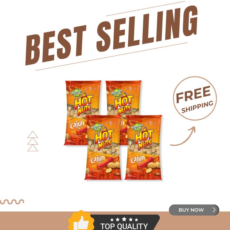 Cajun Delight: Fancy Roasted Peanuts – 10 oz. Bags – Ideal for Parties & Snacks