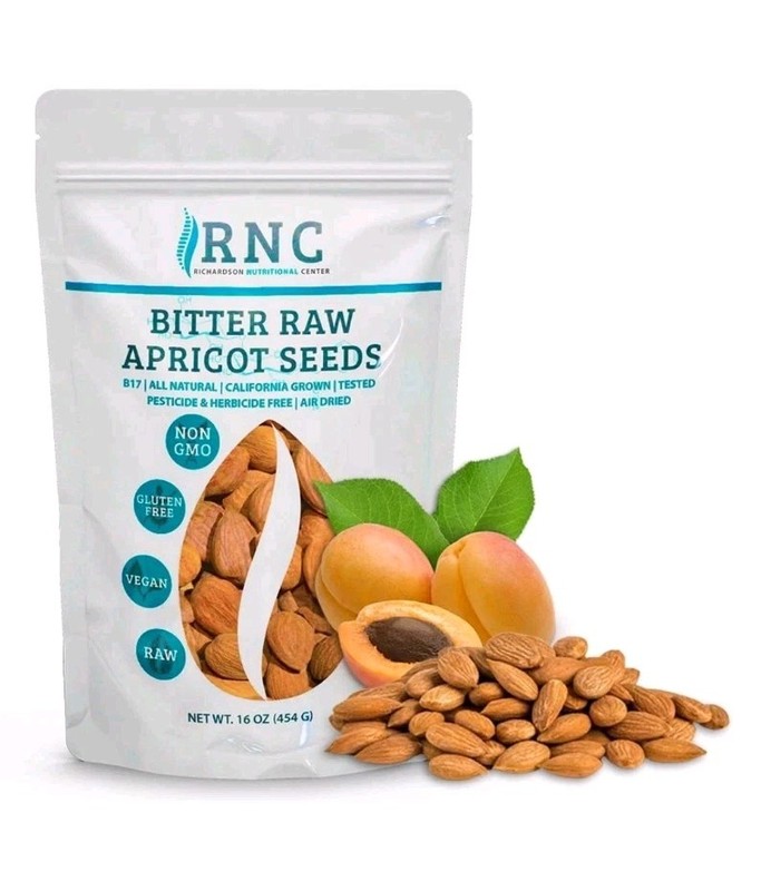 Richardson Nutritional Center Fresh Raw Bitter Apricot Seeds 8oz USA Organic