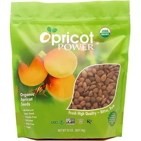 Organic Bitter Raw Apricot Seeds - Raw, Bitter, , Gluten-free, GMO-free 32 oz gallery