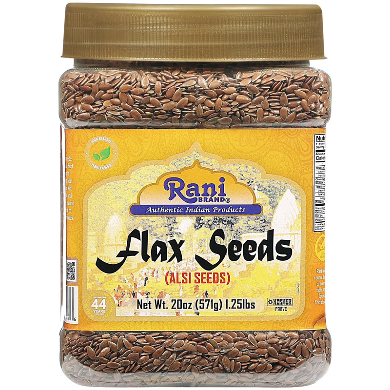 Rani Flax Seeds Whole Raw (Alsi, Linum usitatissimum) 20oz (1.25lbs) 567g PET