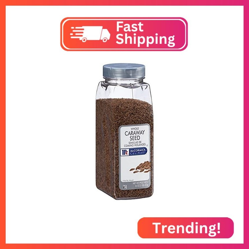 McCormick Culinary Whole Caraway Seed, 16 oz – One 16 Ounce Container of Caraway
