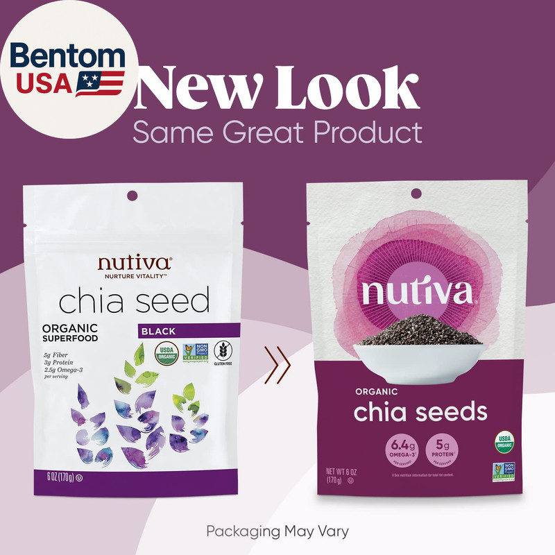Organic, Premium Chia Seeds, Black, 6 Ounce gallery