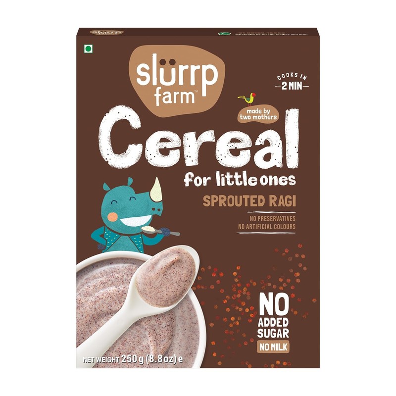 Slurrp Farm No Added Sugar, No Salt, Sprouted Ragi Powder-250g